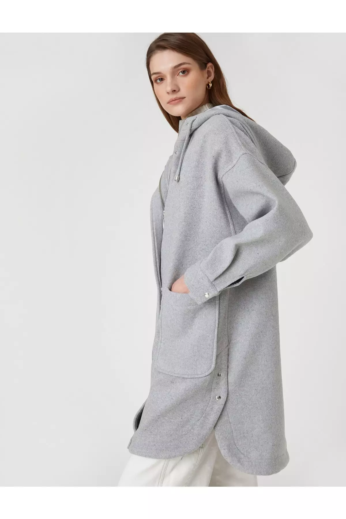 KOTON Pocket Hooded Coat