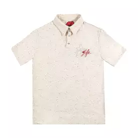 LA ROPA French Terry Polo In Fruity Cream