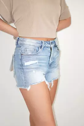 Laura High Rise Distressed Jean Shorts