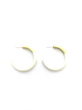 Liz Med Hoops in Cream