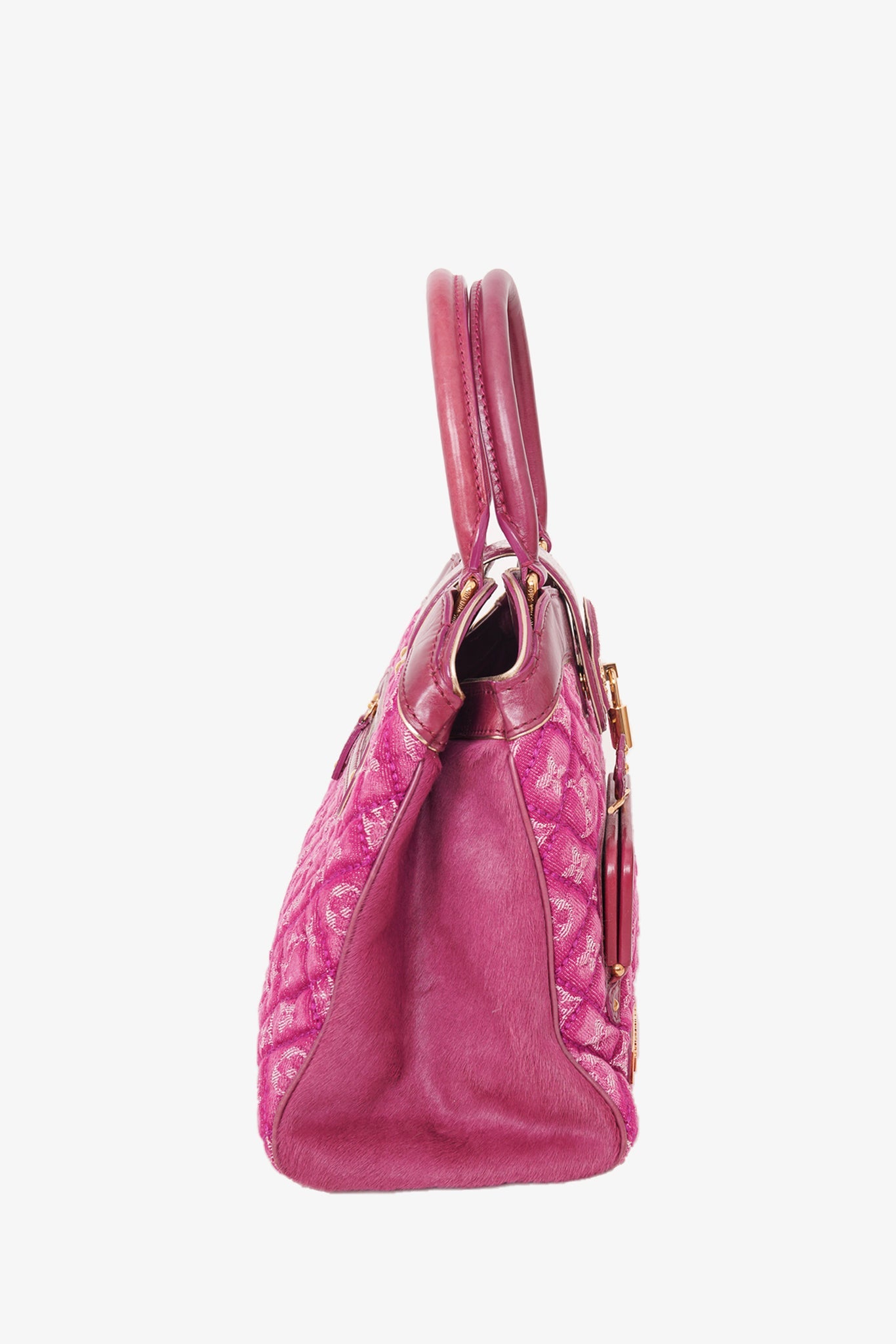 Louis Vuitton Pink Monogram Denim Linda Top Handle