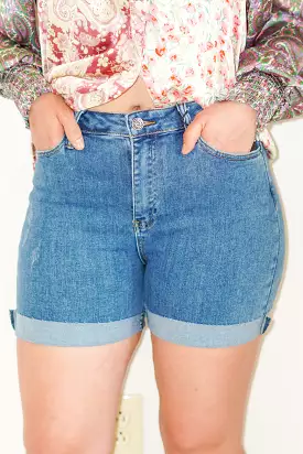 Macey High Rise Denim Shorts