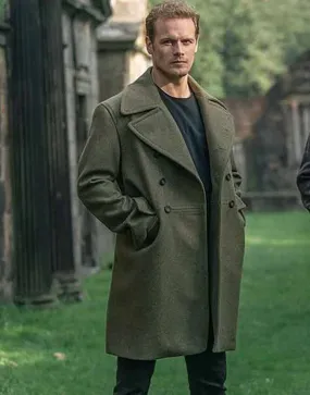 Men In Kilts 2021 Sam Heughan Green Coat | Ujackets.com - 50% OFF