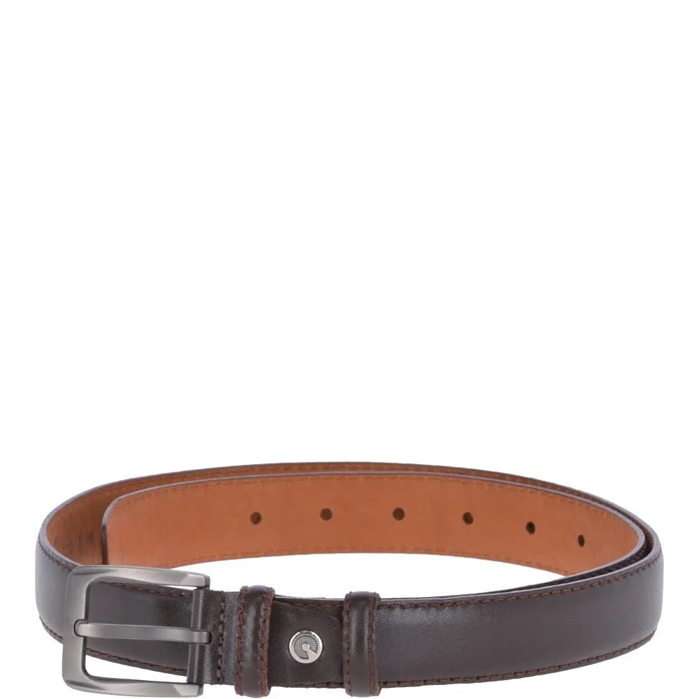 Mens Leather Chino Belt Brown: AB-32