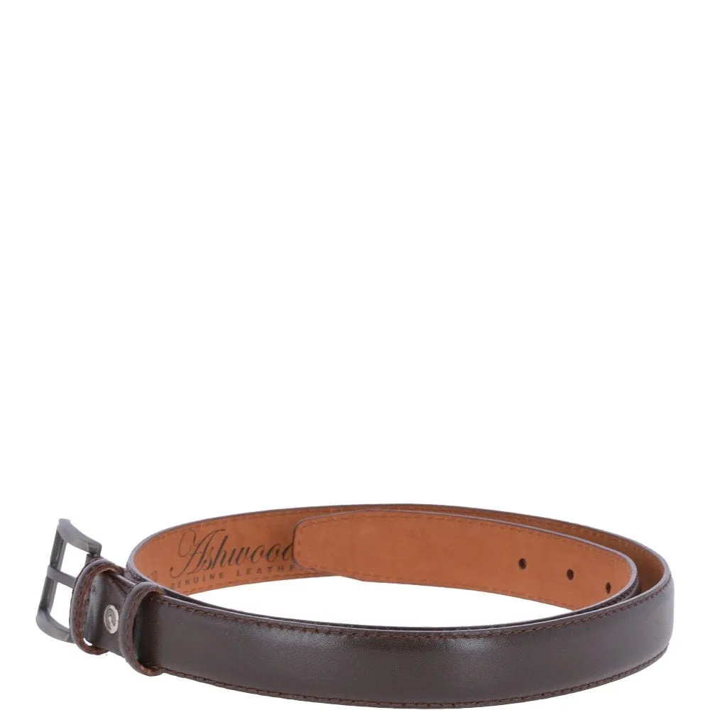 Mens Leather Chino Belt Brown: AB-32