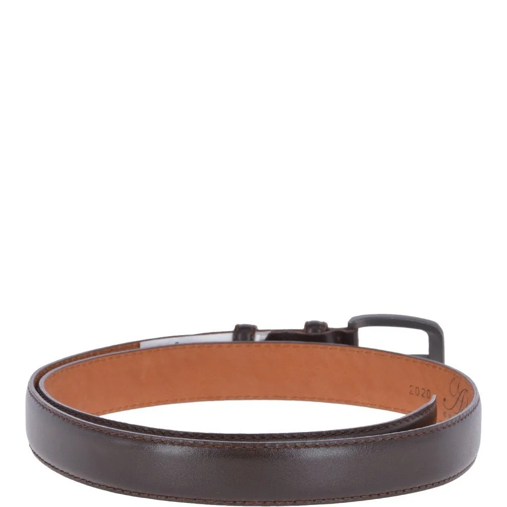 Mens Leather Chino Belt Brown: AB-32