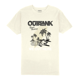 Mens Outrank Never Hiding T-Shirt (Vintage White)