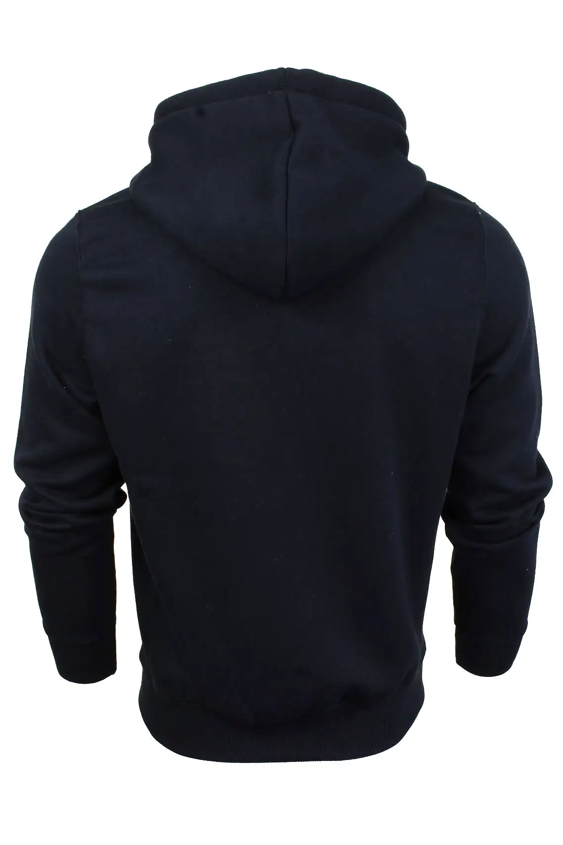 Mens Zip Through Hoodie Sweatshirt by Xact Fleece Back