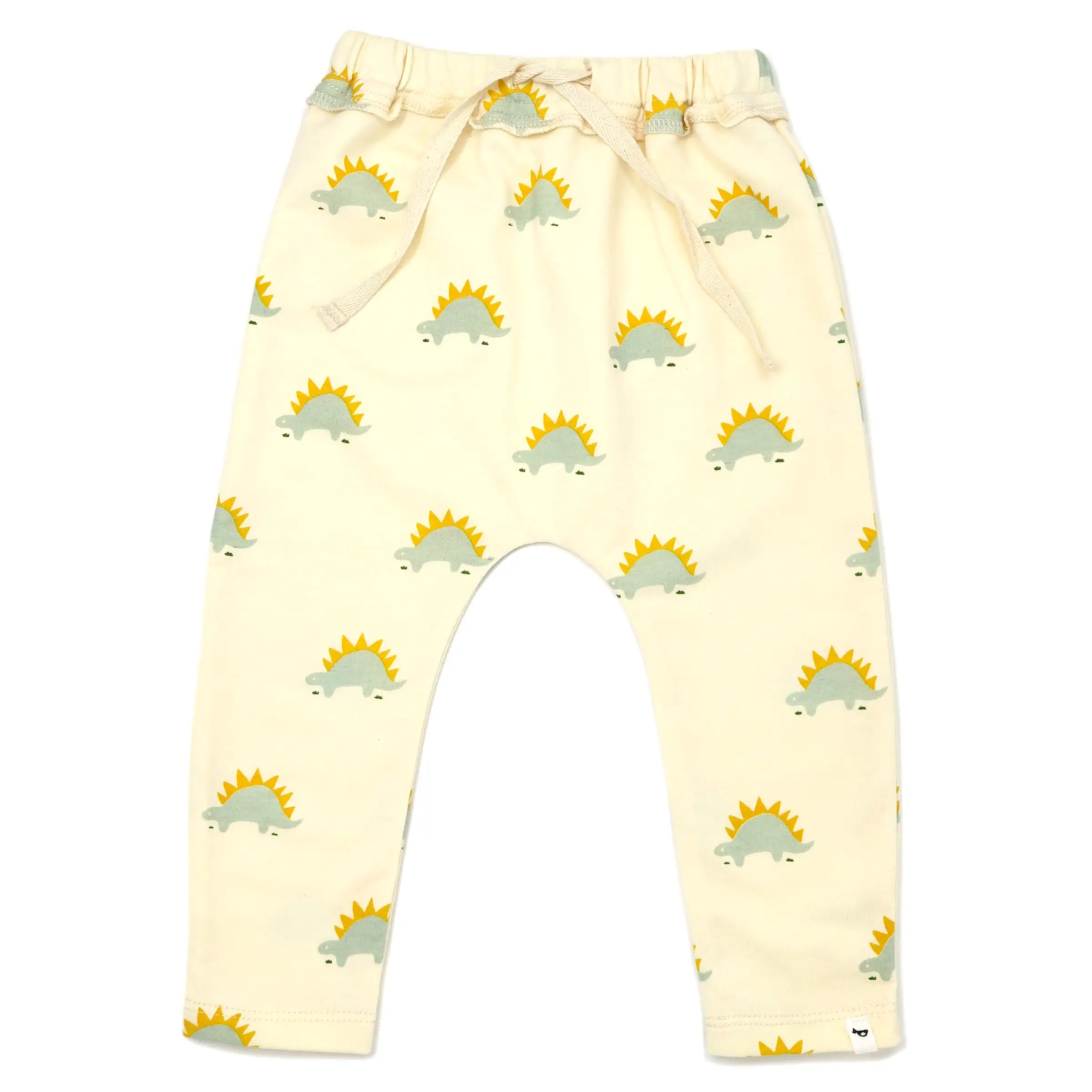 oh baby! French Terry Brooklyn Jogger - Mist Stegosaurus Print - Vanilla