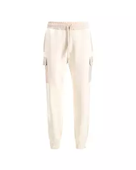 Pantalone Uomo Alpha Industries Sweat Nylon Cargo Jogger Jet Stream White