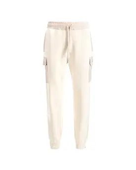 Pantalone Uomo Alpha Industries Sweat Nylon Cargo Jogger Jet Stream White