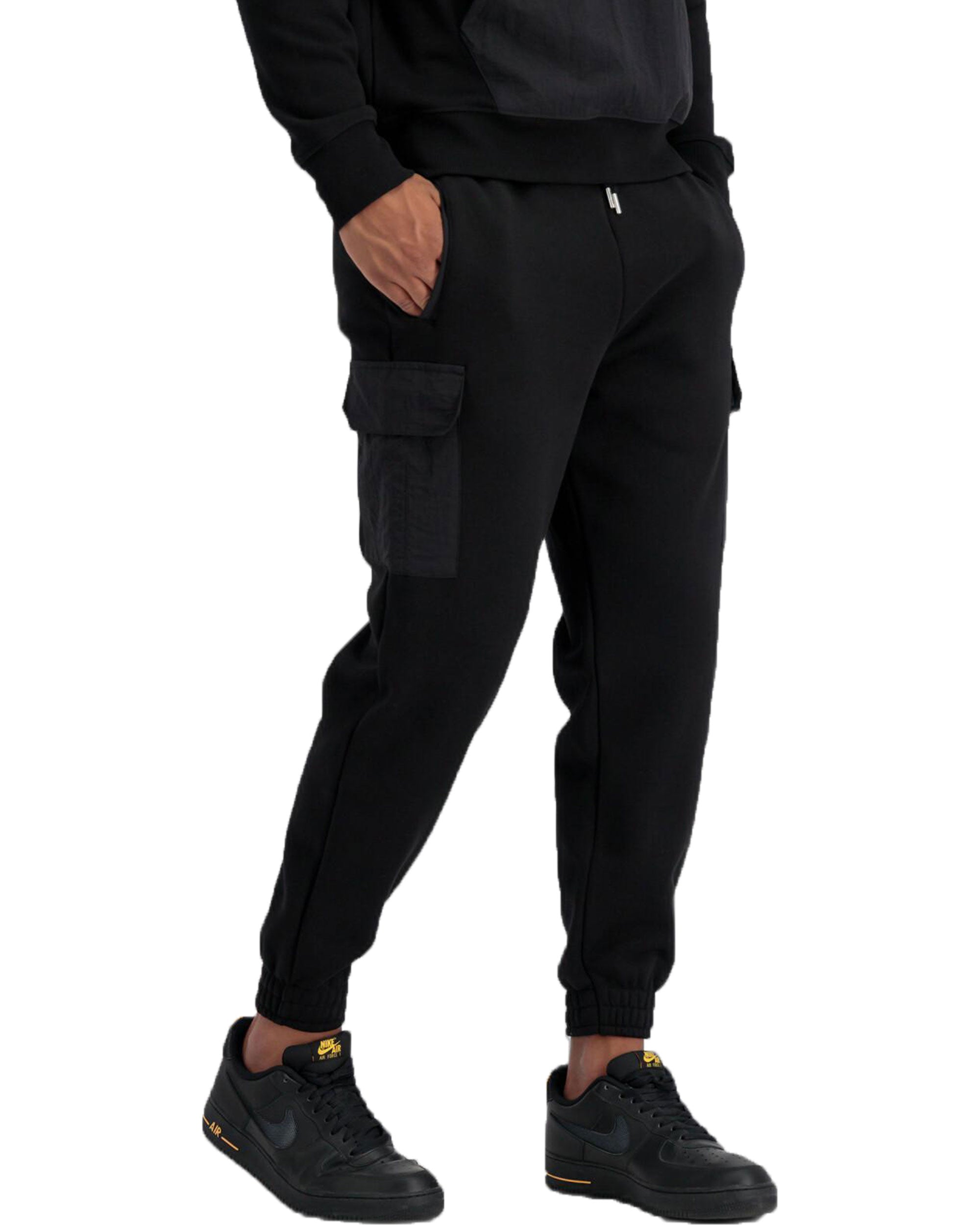 Pantalone Uomo Alpha Industries Sweat Nylon Cargo Jogger Nero