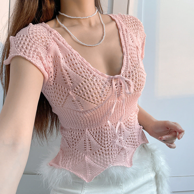 Pink Net Top