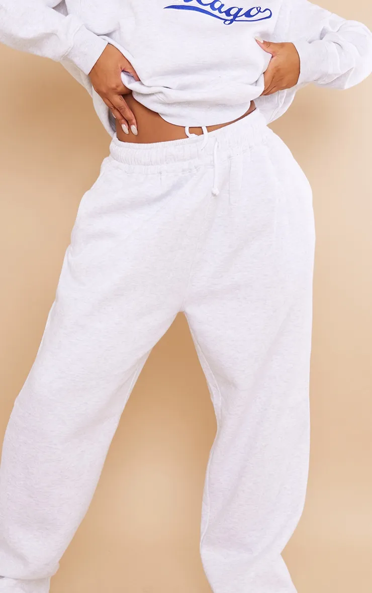 Plus Grey Marl Sweat Flared Jogger