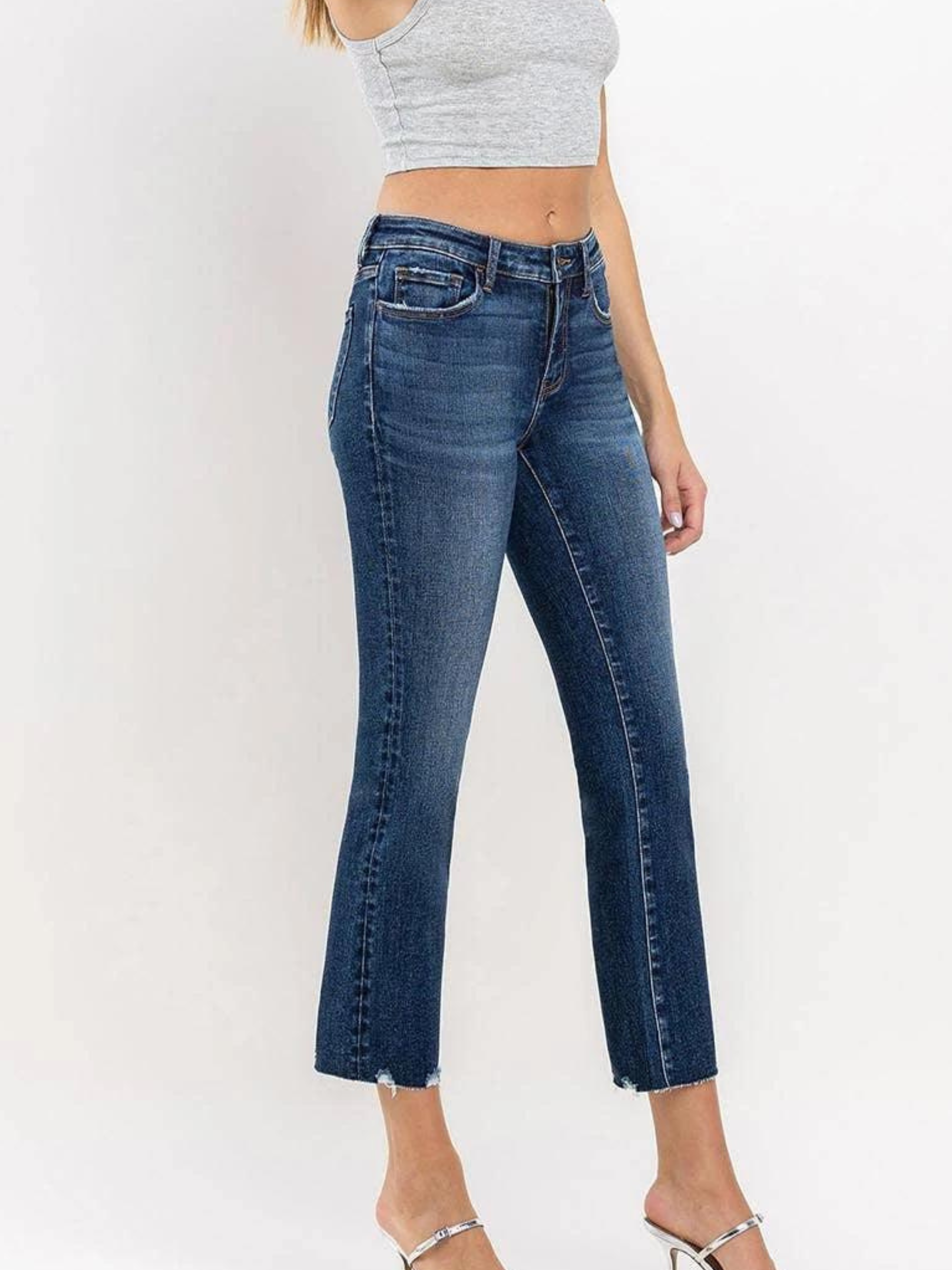 Portable Mid Rise Crop Mini Bootcut