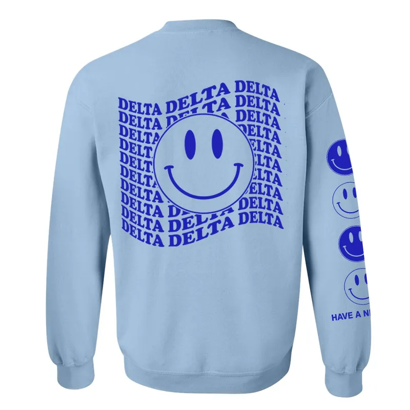 Printed Sleeve Nice Day Smiley Design - CAD