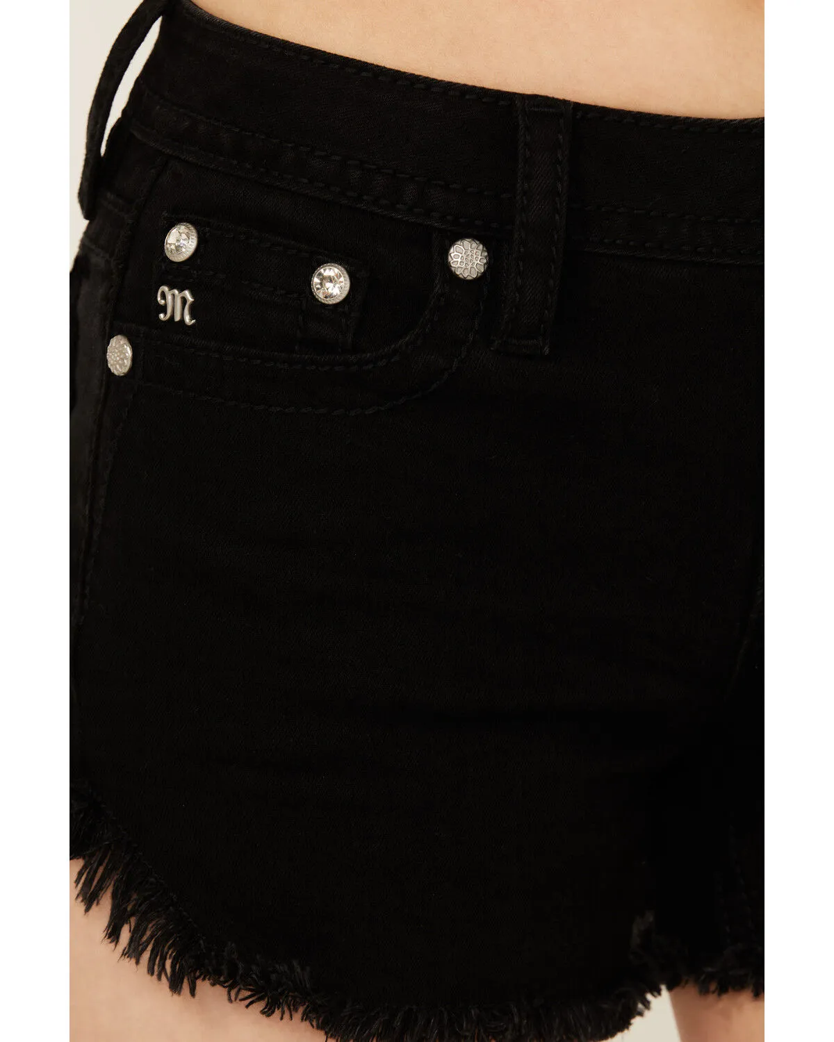 Product Name:  Miss Me Women's Mid Rise Wing Pocket Stretch Denim Shorts