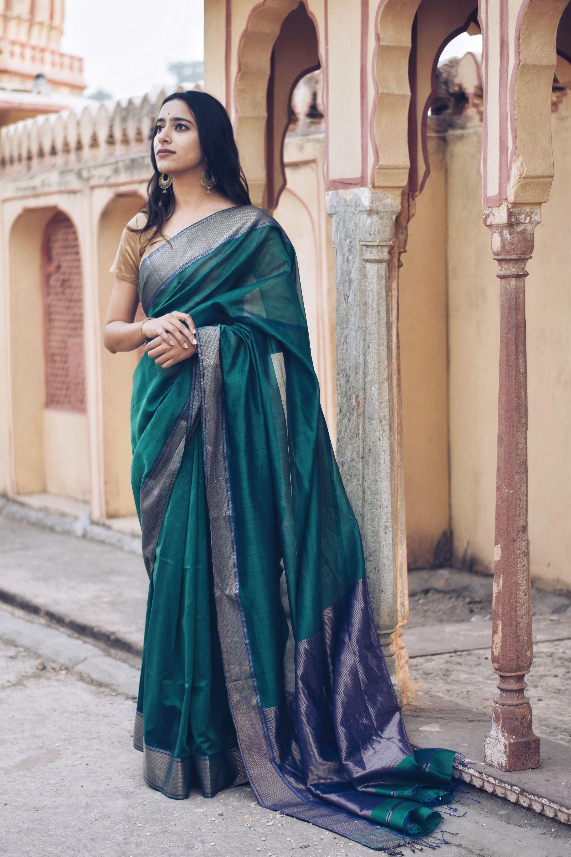 Seher - Green Maheshwari Saree