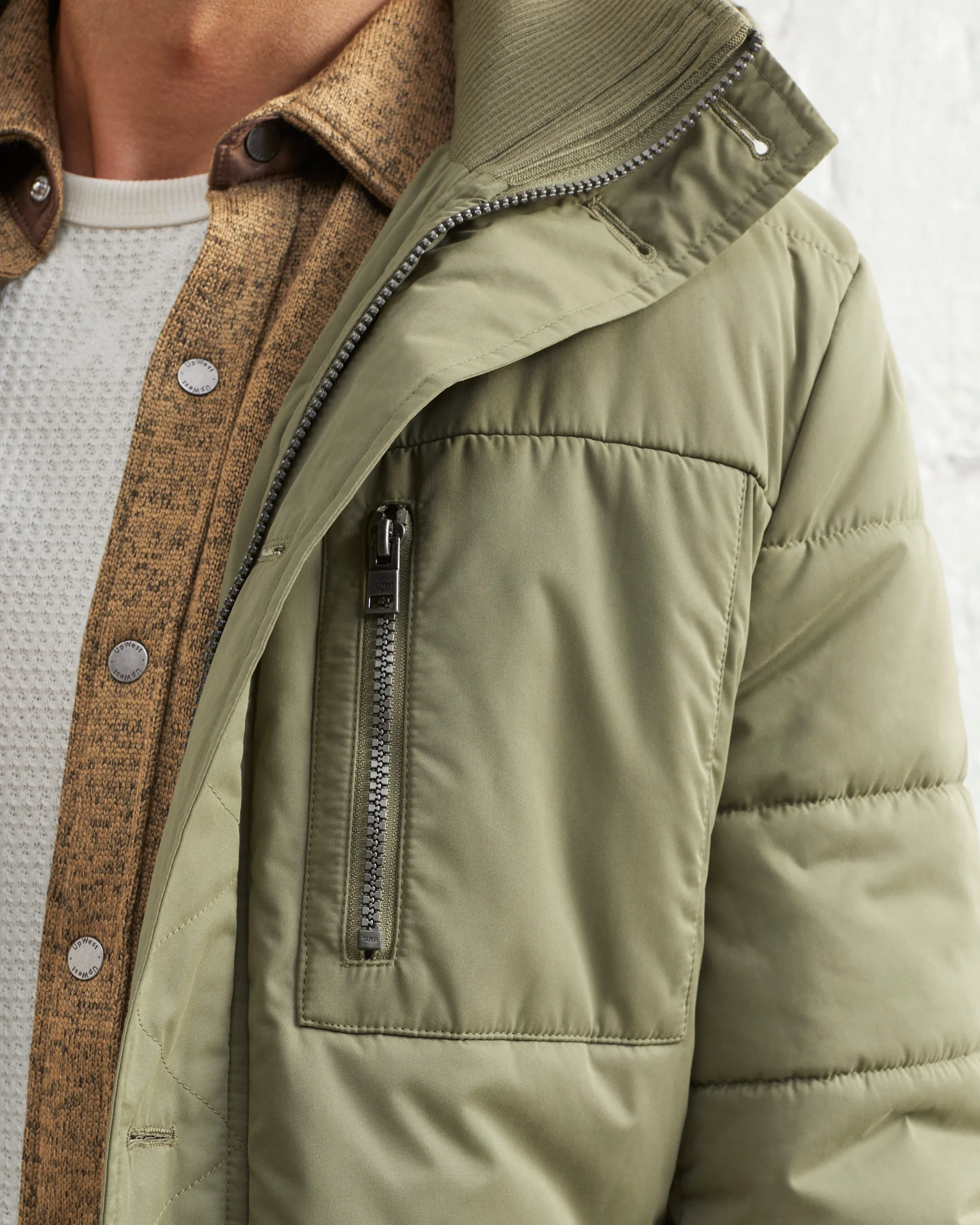 Sherpa-Lined Puffer Coat