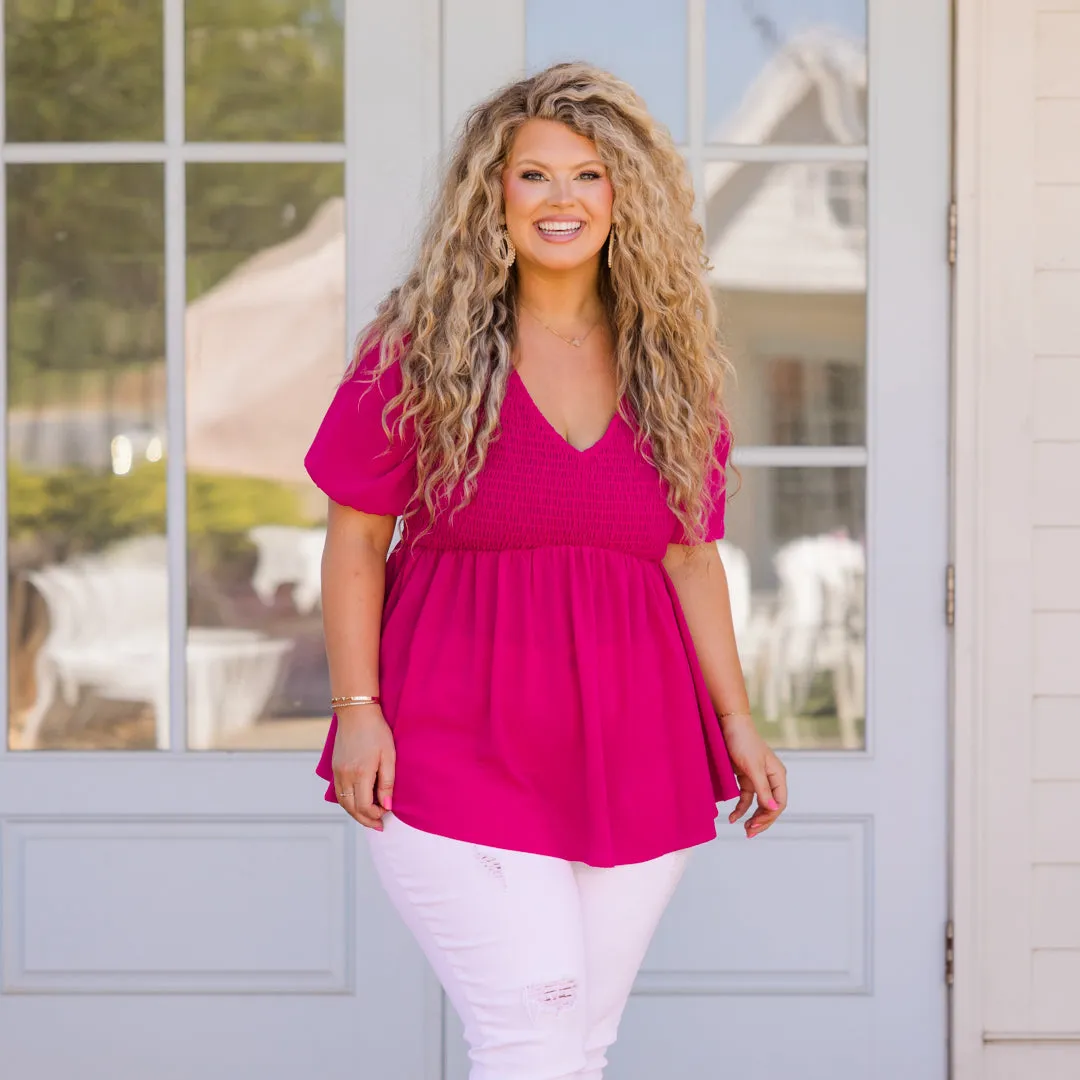 Simplicity And Style Top, Pink