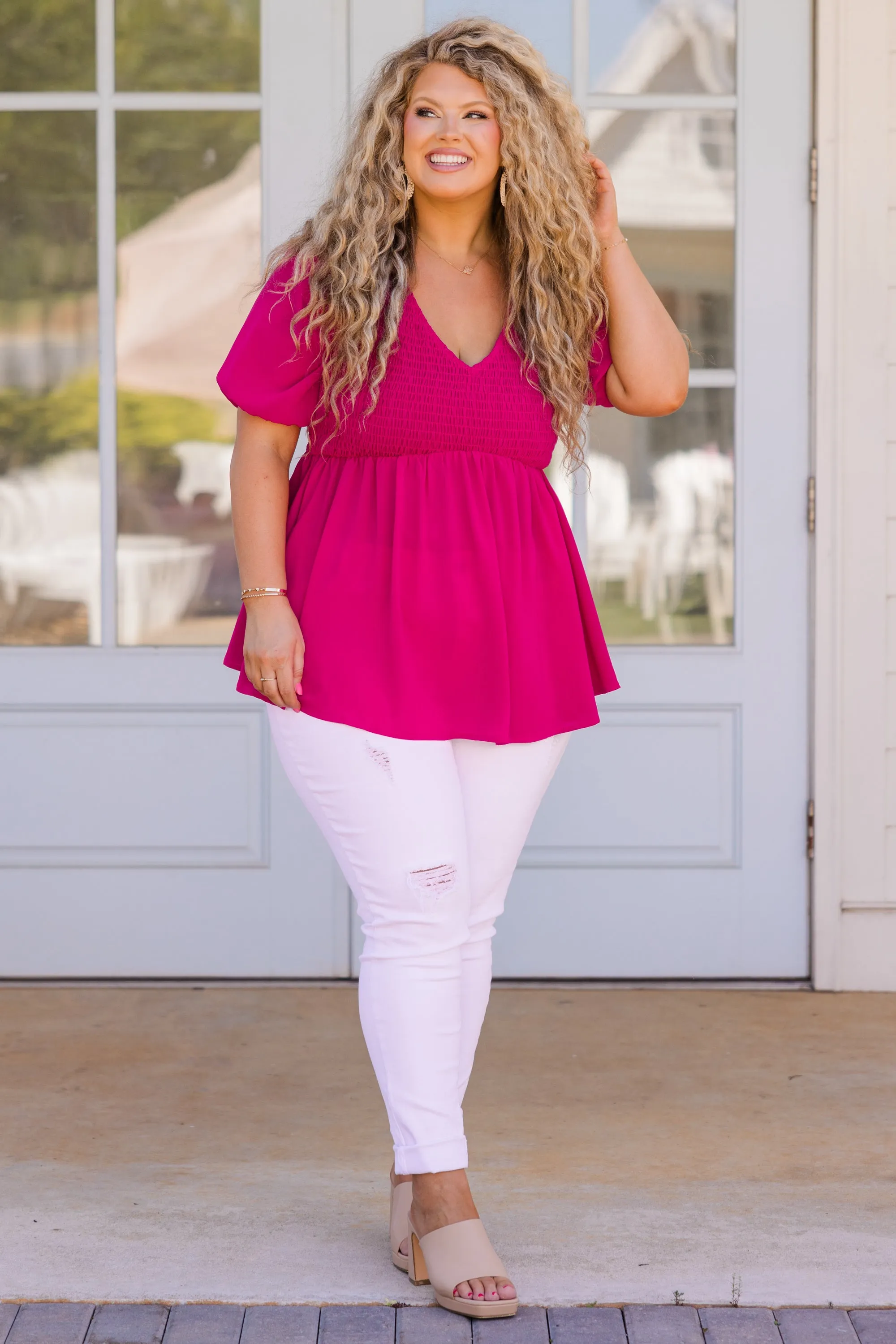 Simplicity And Style Top, Pink