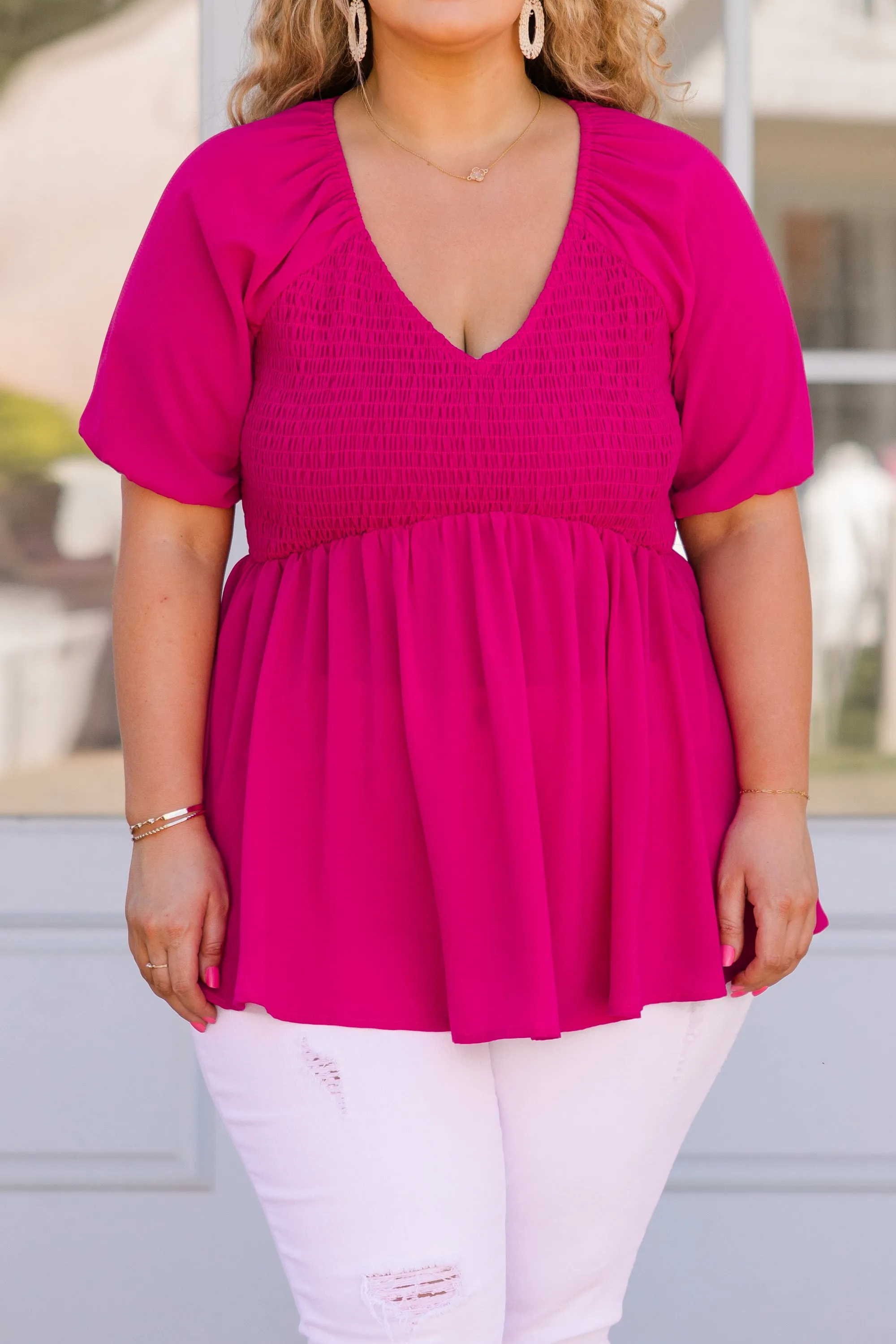 Simplicity And Style Top, Pink