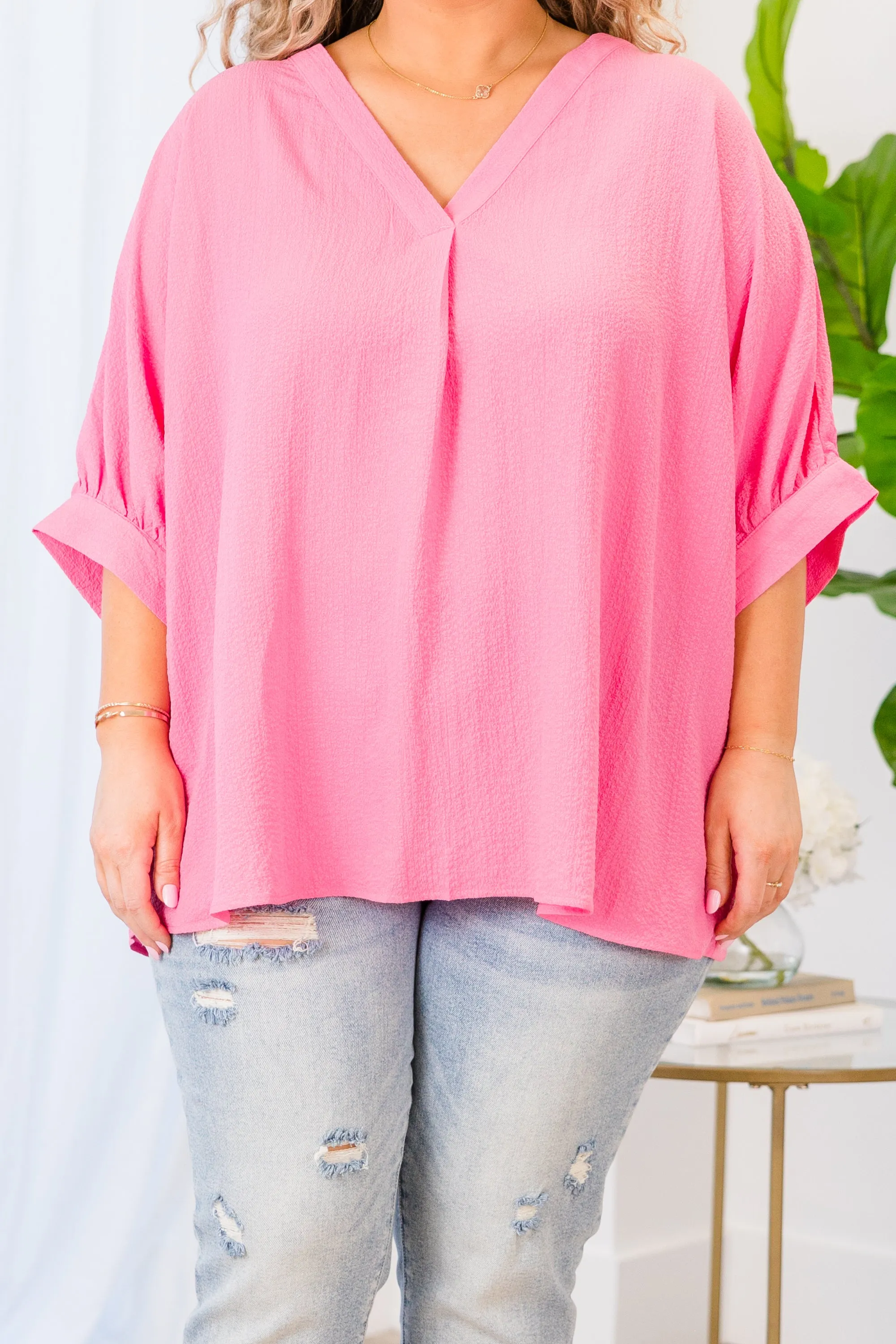 Social Scene Top, Pink