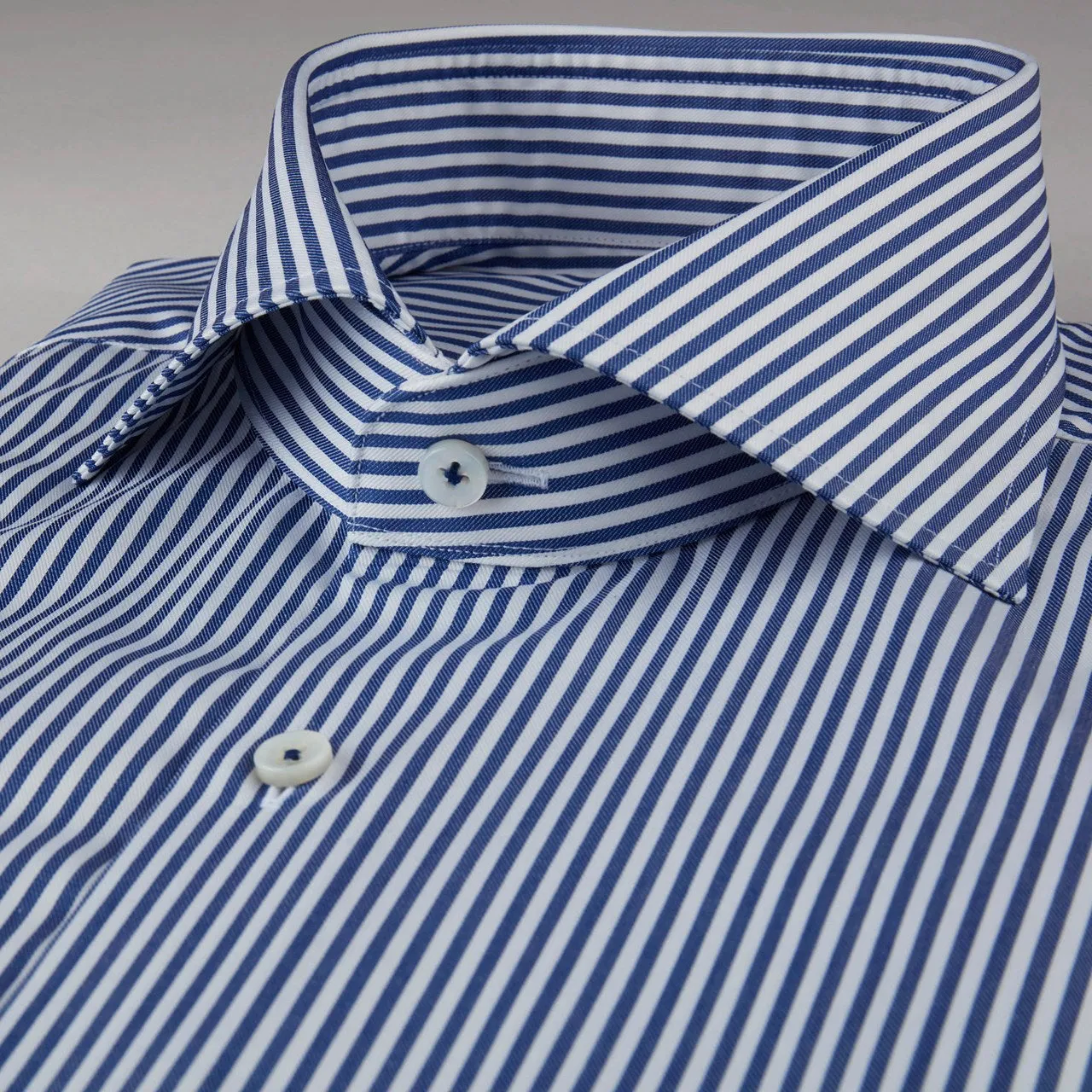 Stenstroms Blue Striped Twill Shirt