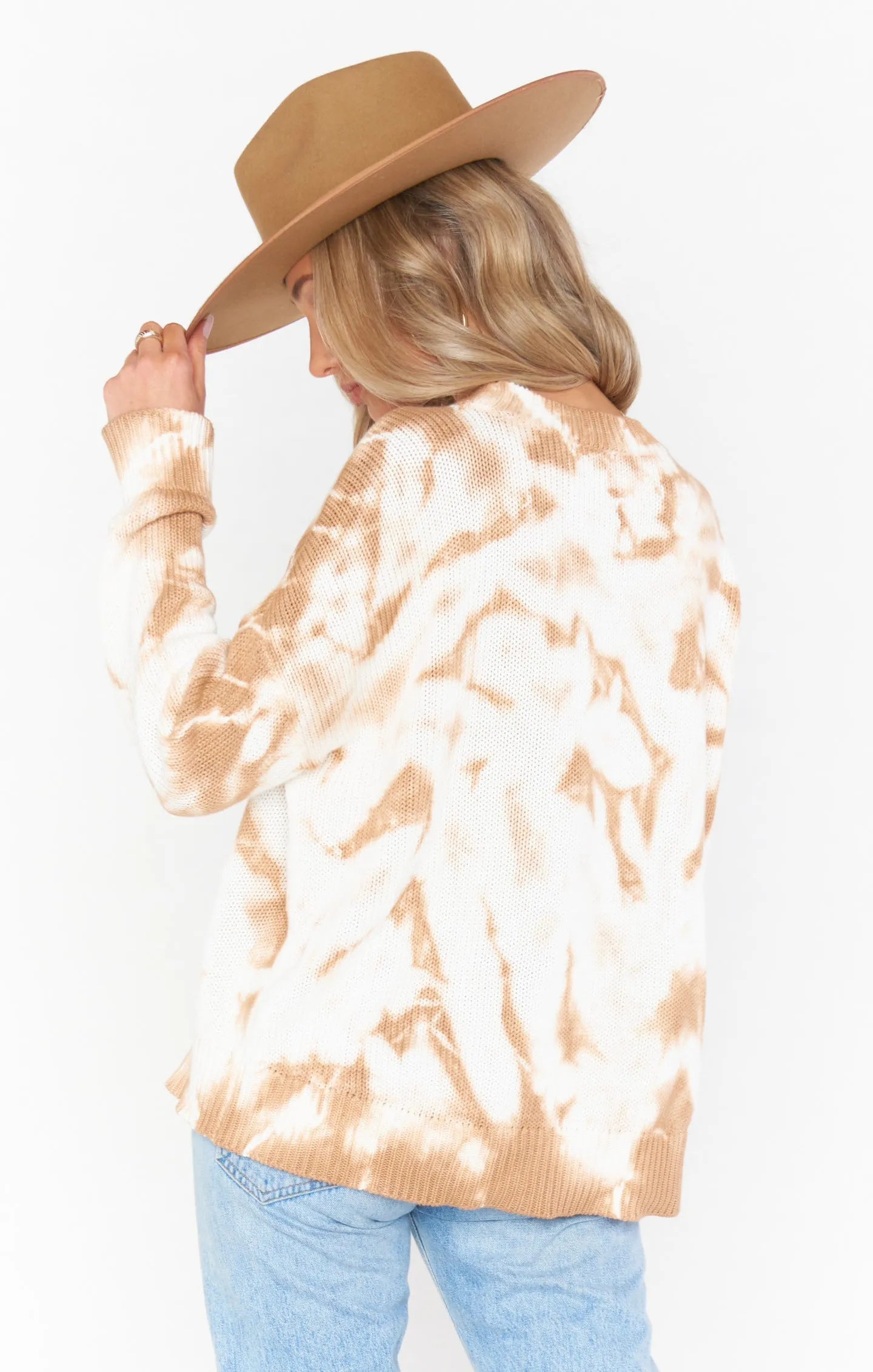 Sunday Sweater ~ Camel Tie Dye