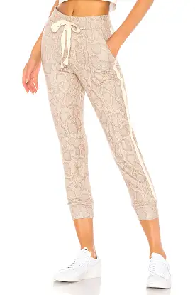 Sundry Snake Print Jogger Sweat Pant Sand