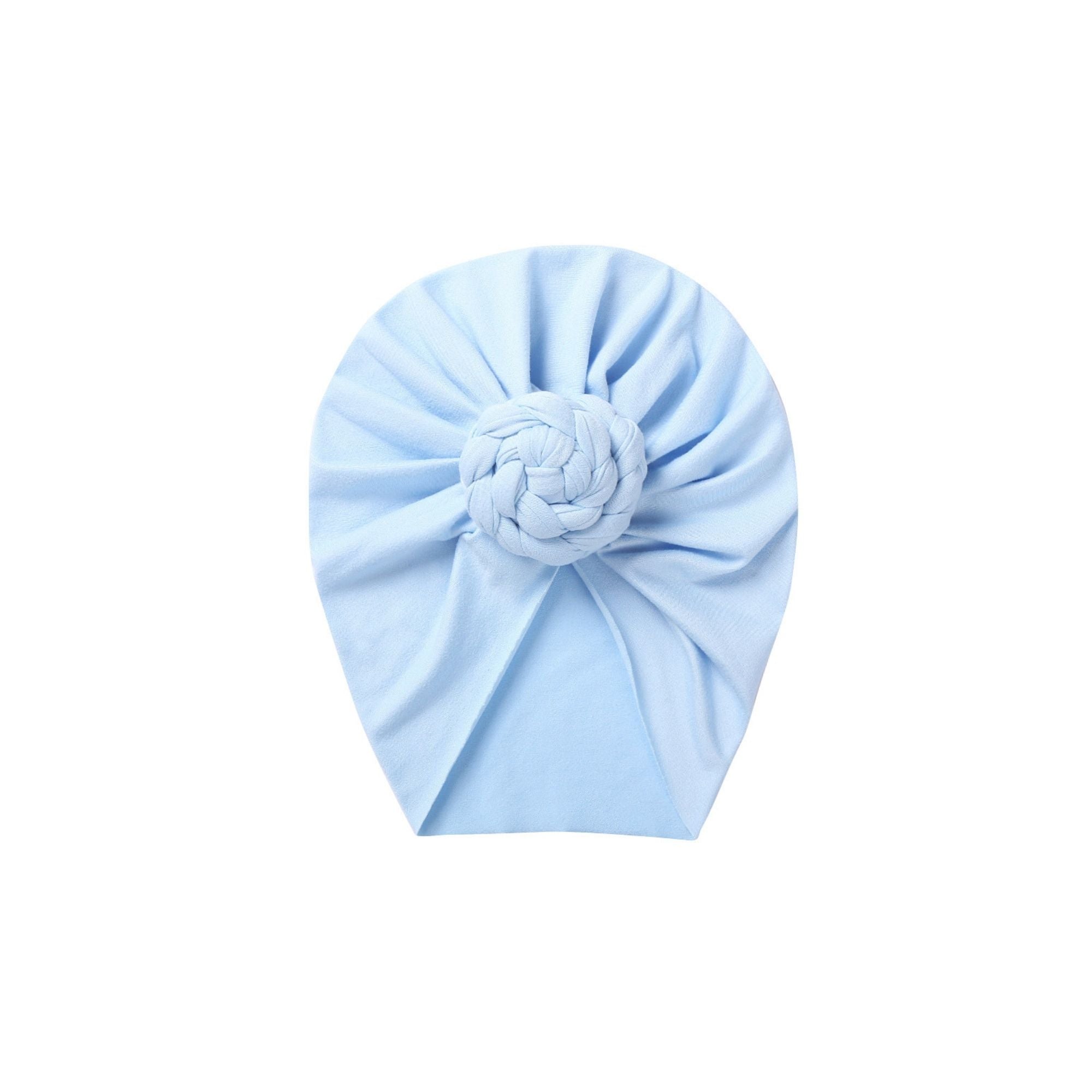 Swirl Knot Baby Turban in Sky