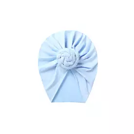 Swirl Knot Baby Turban in Sky