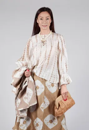 Tana Shirt in Beige and Cream