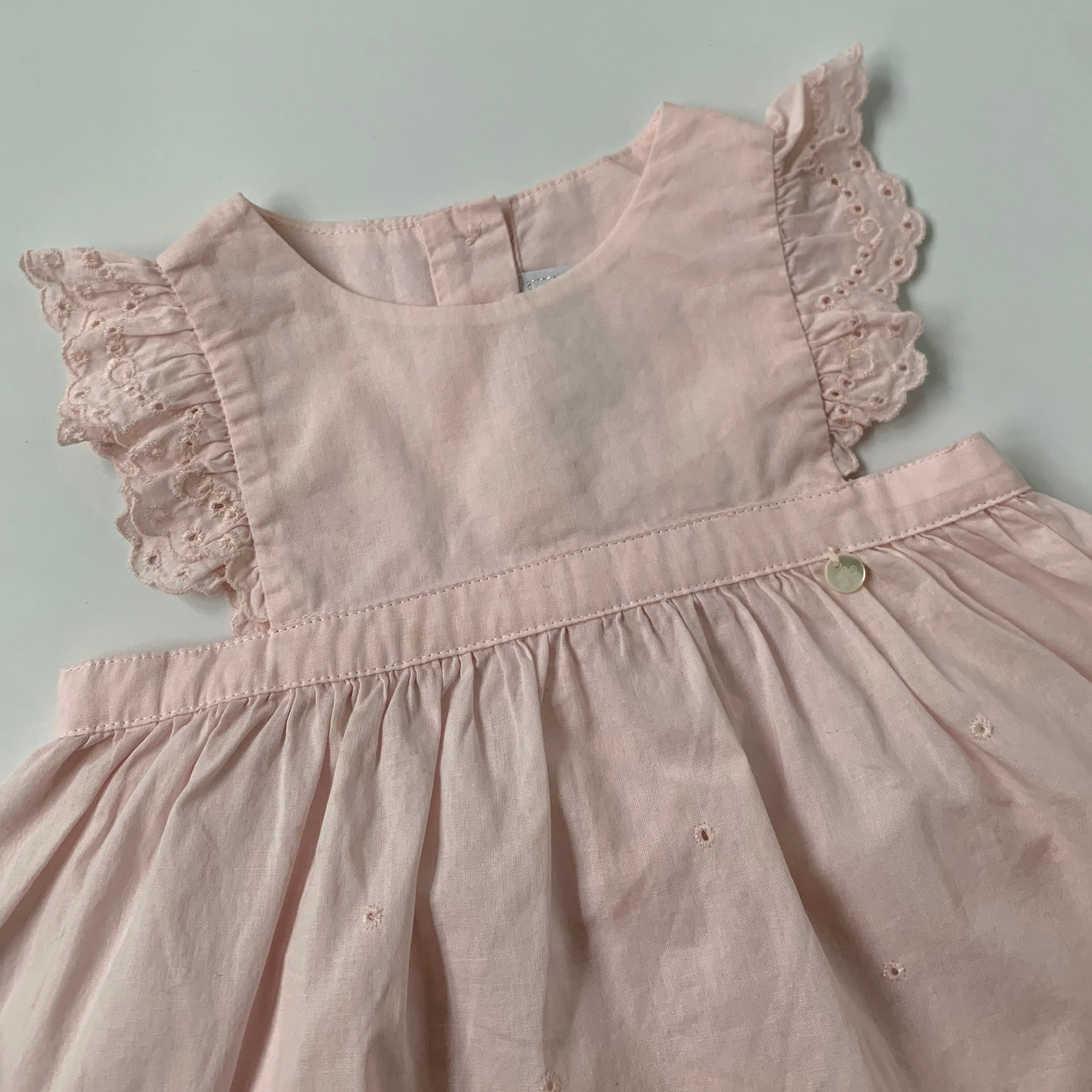 Tartine et Chocolat Pale Pink Top And Bloomers Set: 6 Months