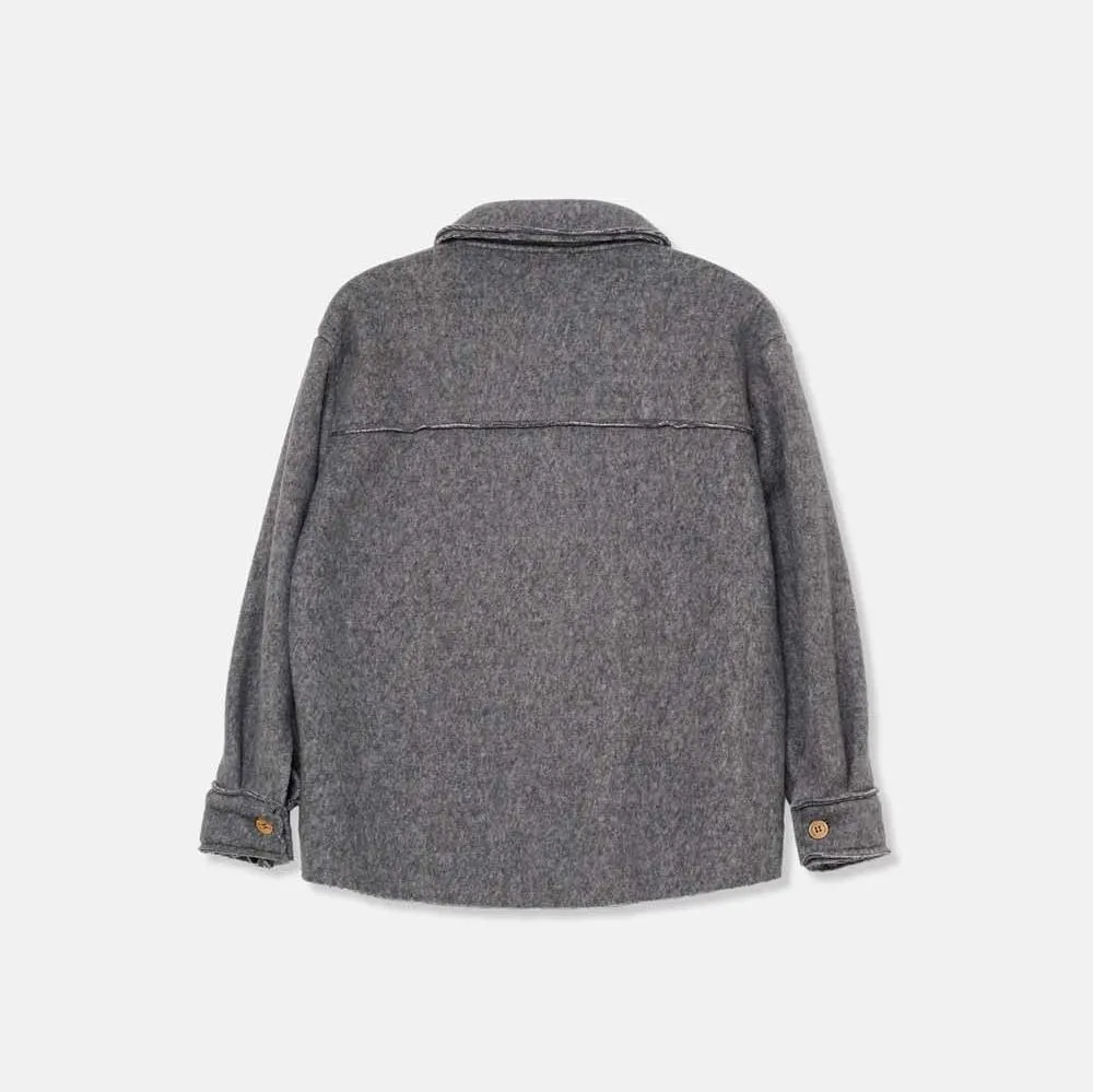 TED MELANGE FLEECE SHIRT JACKET