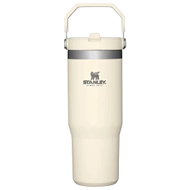 The 30oz IceFlow Flip Straw Tumbler in Cream