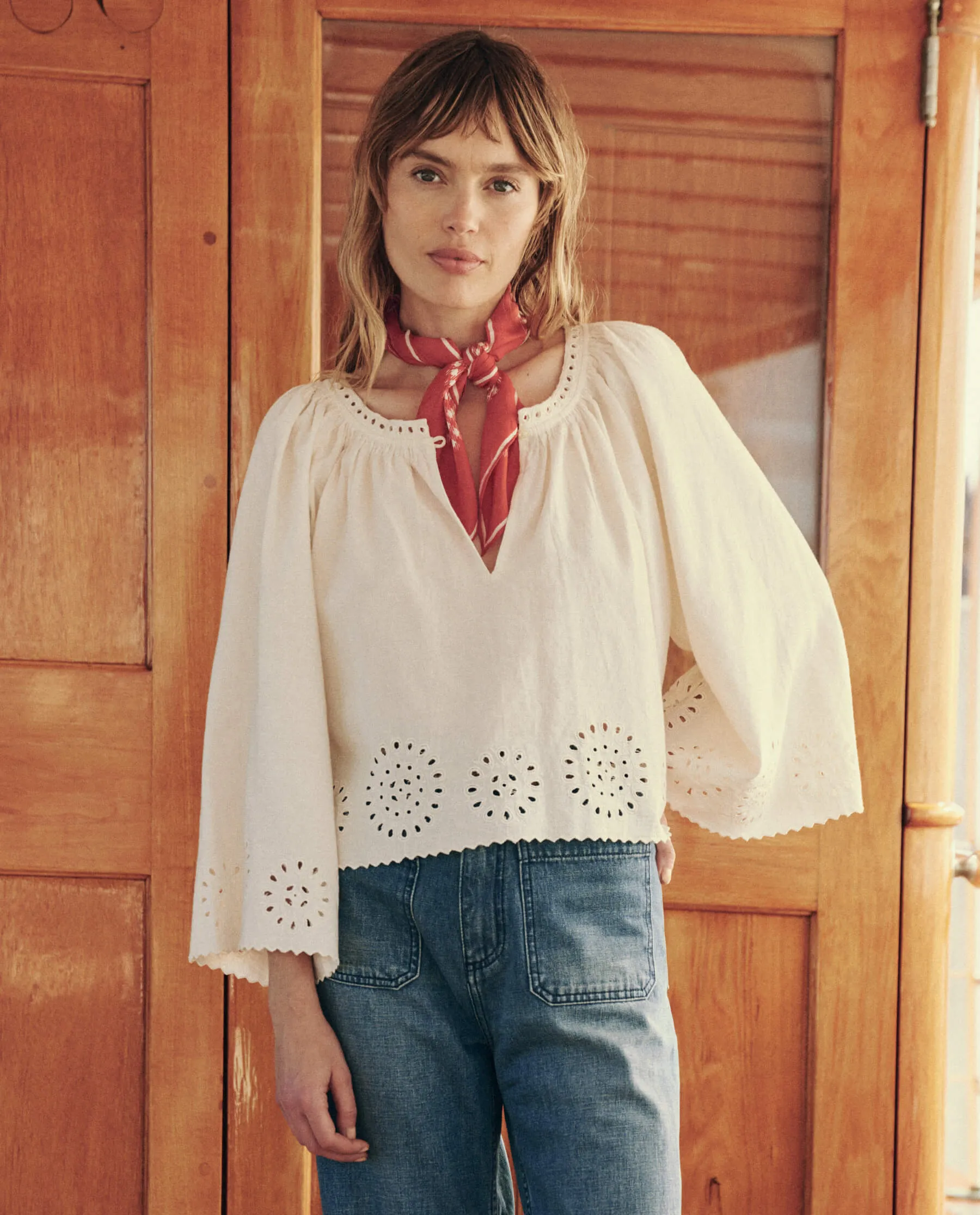 The Great Bellflower Top in Cream