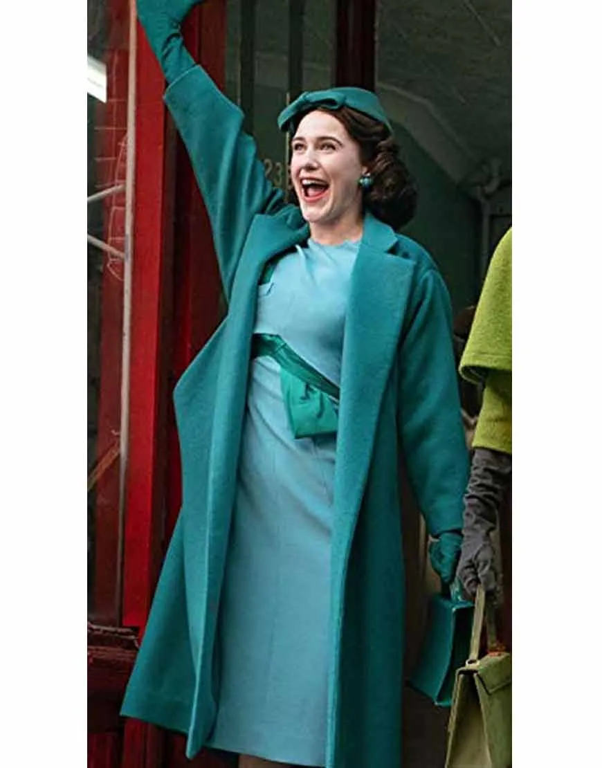 The Marvelous Mrs. Maisel Rachel Brosnahan Blue Coat | Ujackets.com