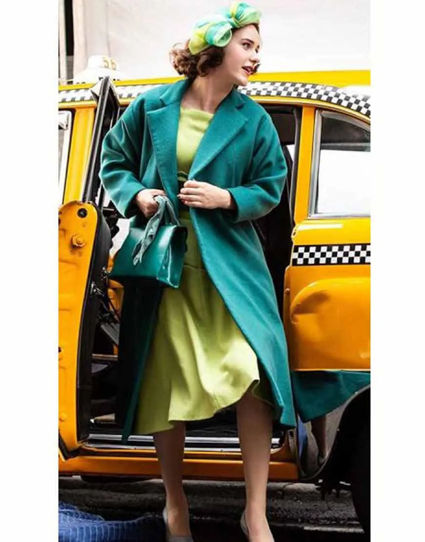 The Marvelous Mrs. Maisel Rachel Brosnahan Blue Coat | Ujackets.com