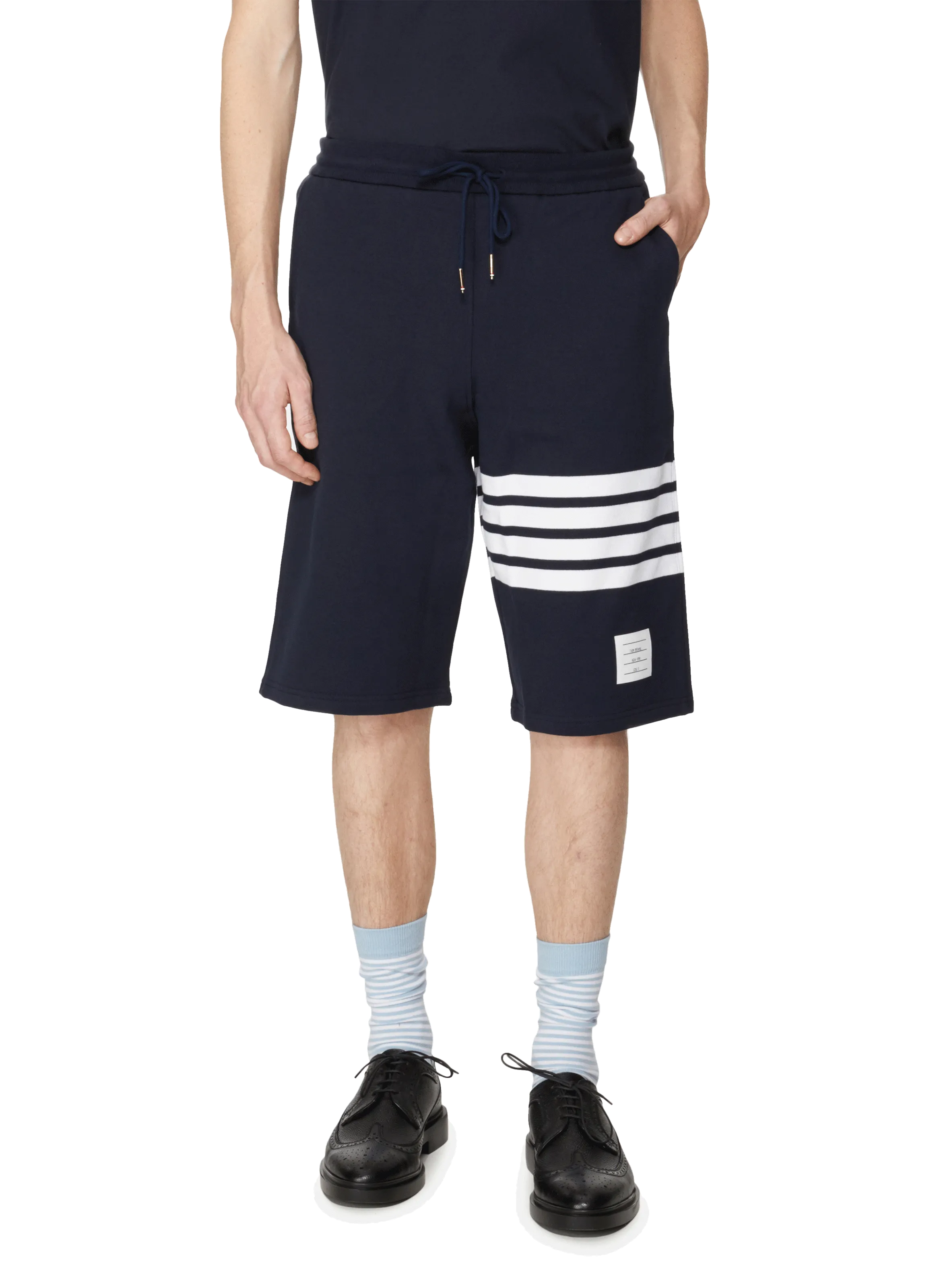 Thom browne  Striped cotton shorts - Blue