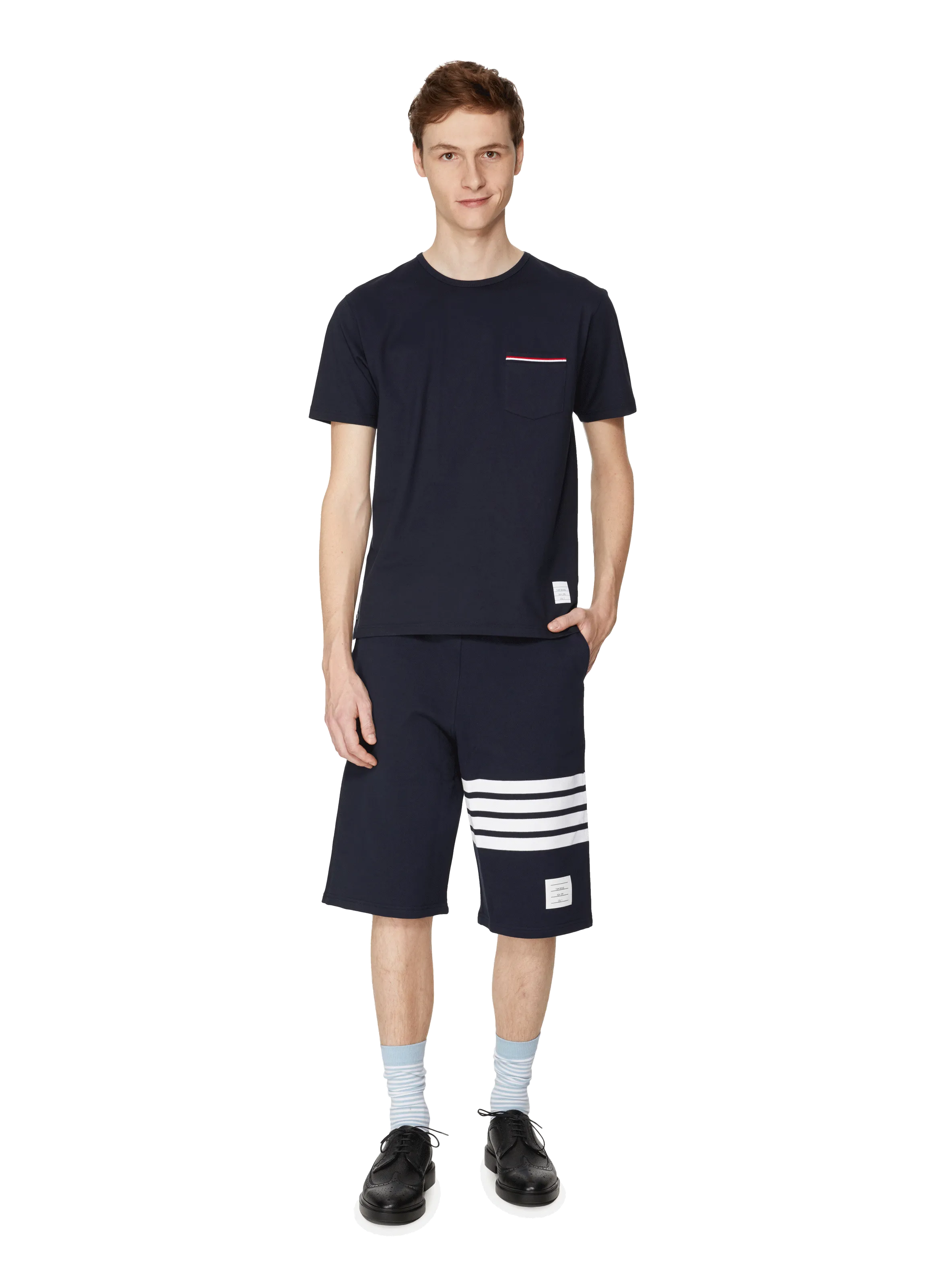 Thom browne  Striped cotton shorts - Blue