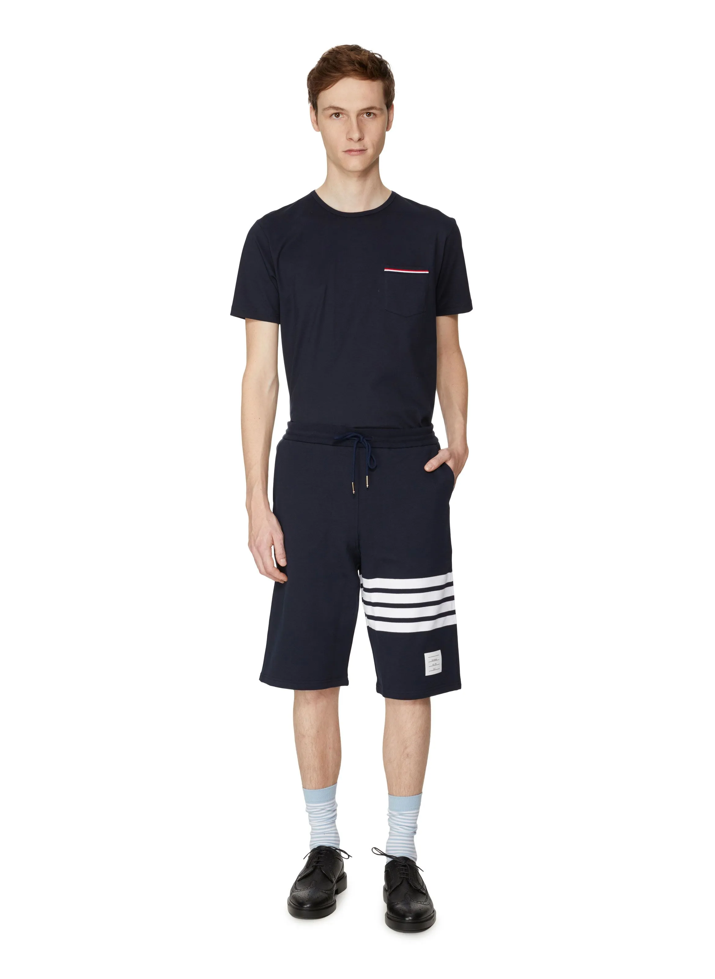 Thom browne  Striped cotton shorts - Blue