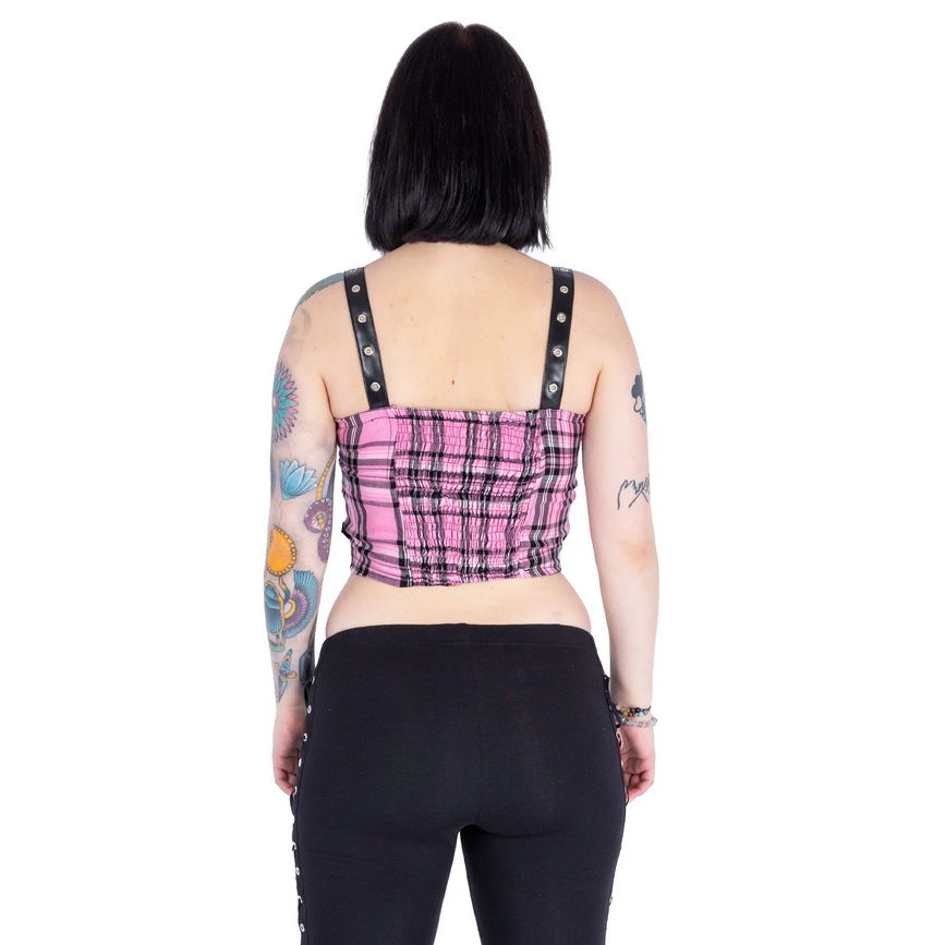 THYRA TOP - PINK CHECK