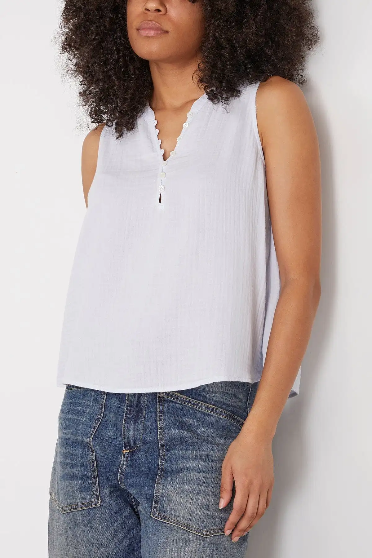 Tish Top in Pale Sky