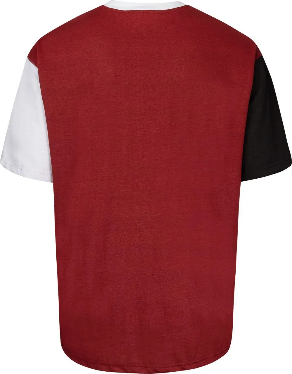 Uptheir Aldo Cut & Sew Colour Block T-Shirt - Red