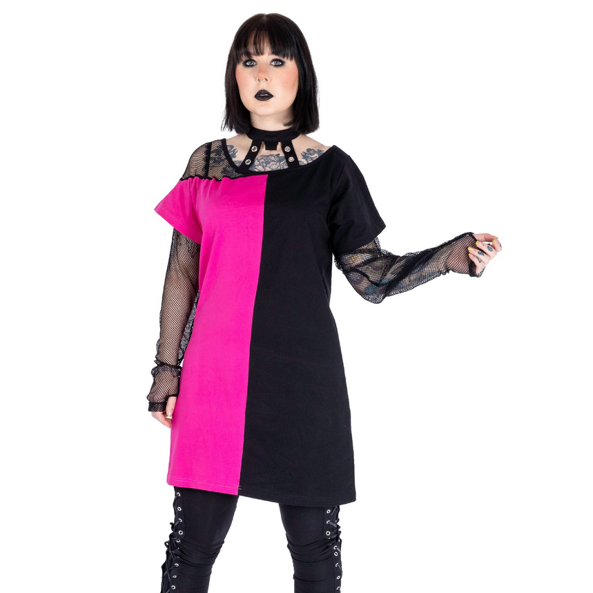 VEDA TOP - BLACK/PINK