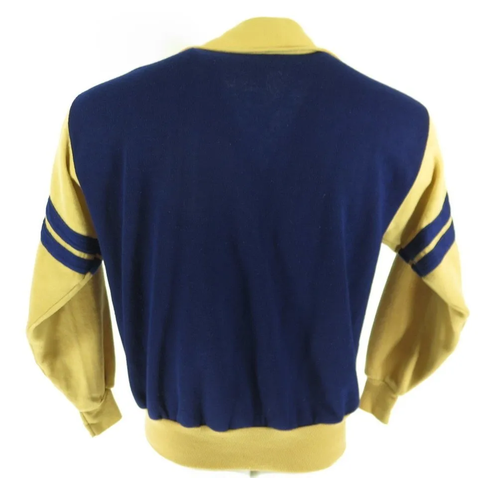 Vintage 60s Track Jacket Mens L San Francisco University Crest Two Tone