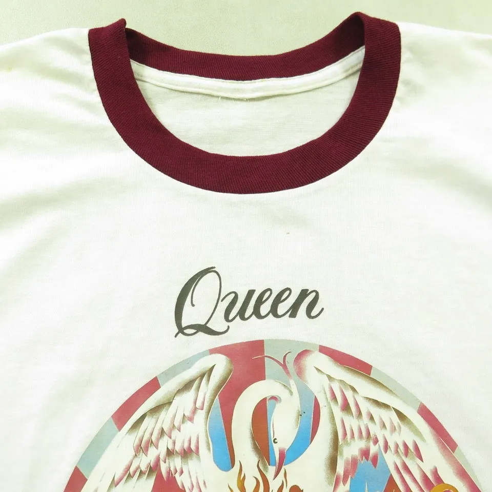 Vintage 70s Freddie Mercury Queen Band T-Shirt Mens M Night at the Opera US Tour