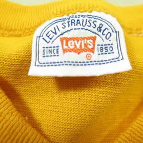 Vintage 70s Levis 50/50 T-shirt Mens M Jersey Yellow Tab Number 15 Print