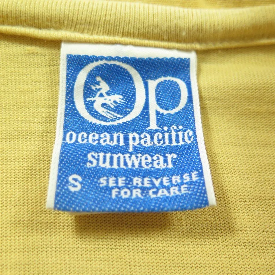 Vintage 70s Surf Skate Shirt Mens S OP Ocean Pacific Board Stripe Floral